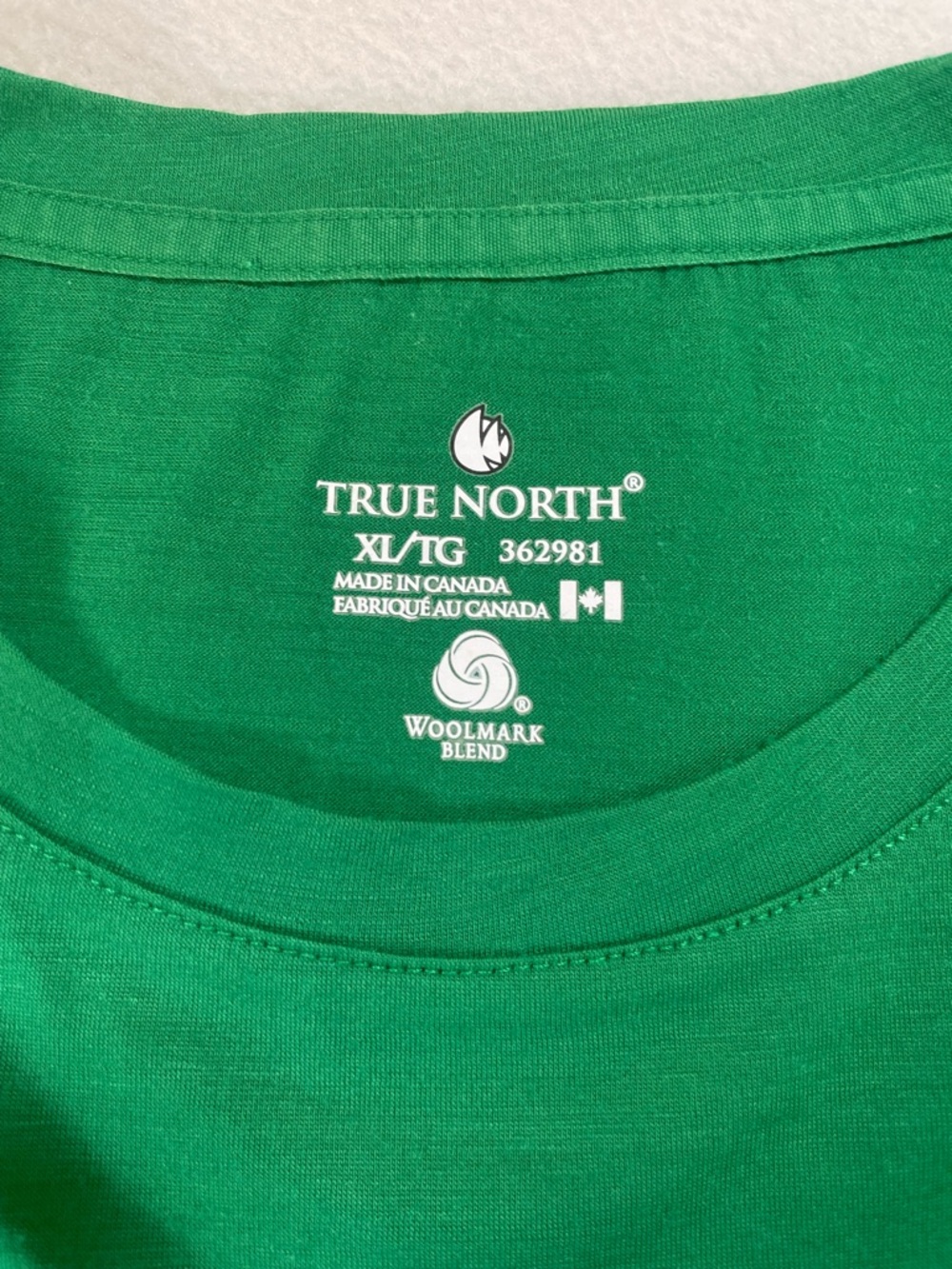 True North Unisex Wool Blend Short Sleeve T Shirt Size XL